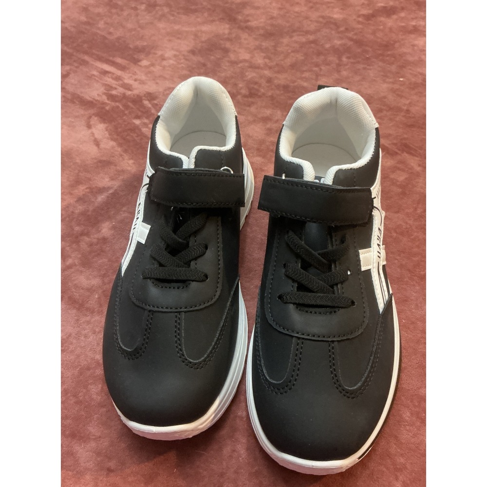 Sport Best Kids Fashion Sport Sneakers Black White Size 38 Hook Loop Strap